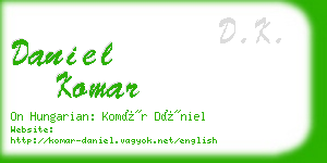 daniel komar business card
